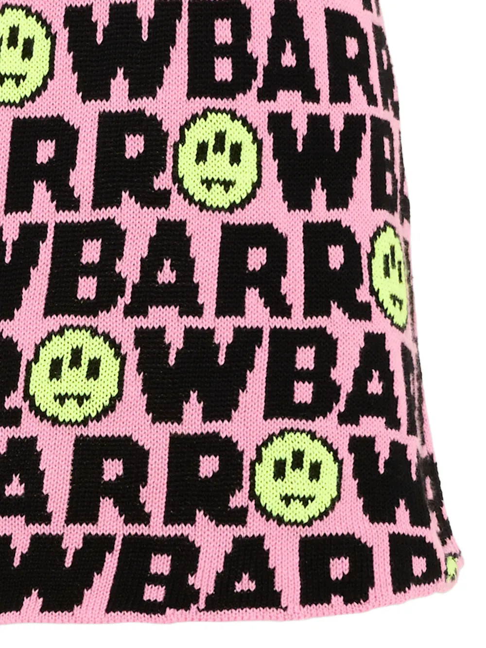 Barrow kids logo-intarsia knitted mini skirt Roze