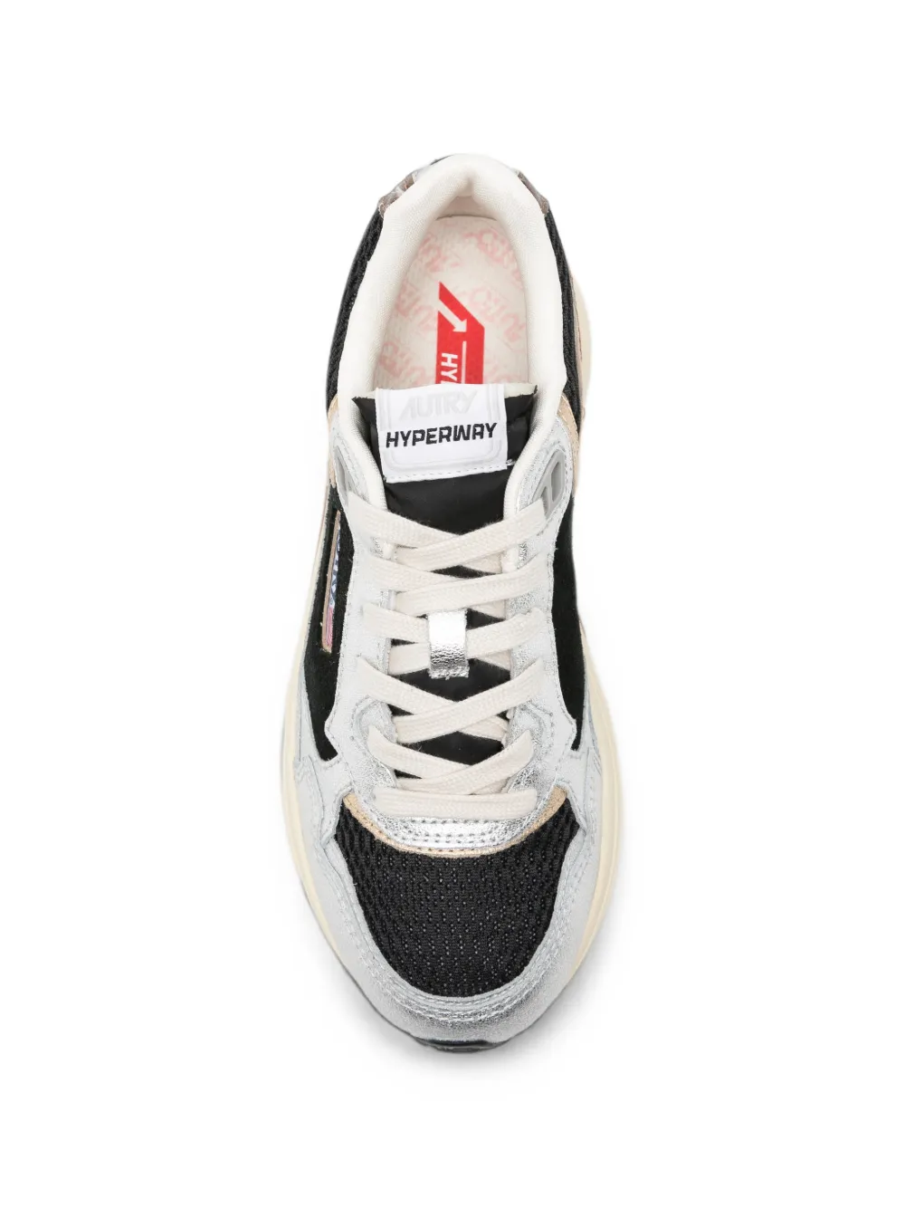 Autry Hyperway panelled leather sneakers Zilver