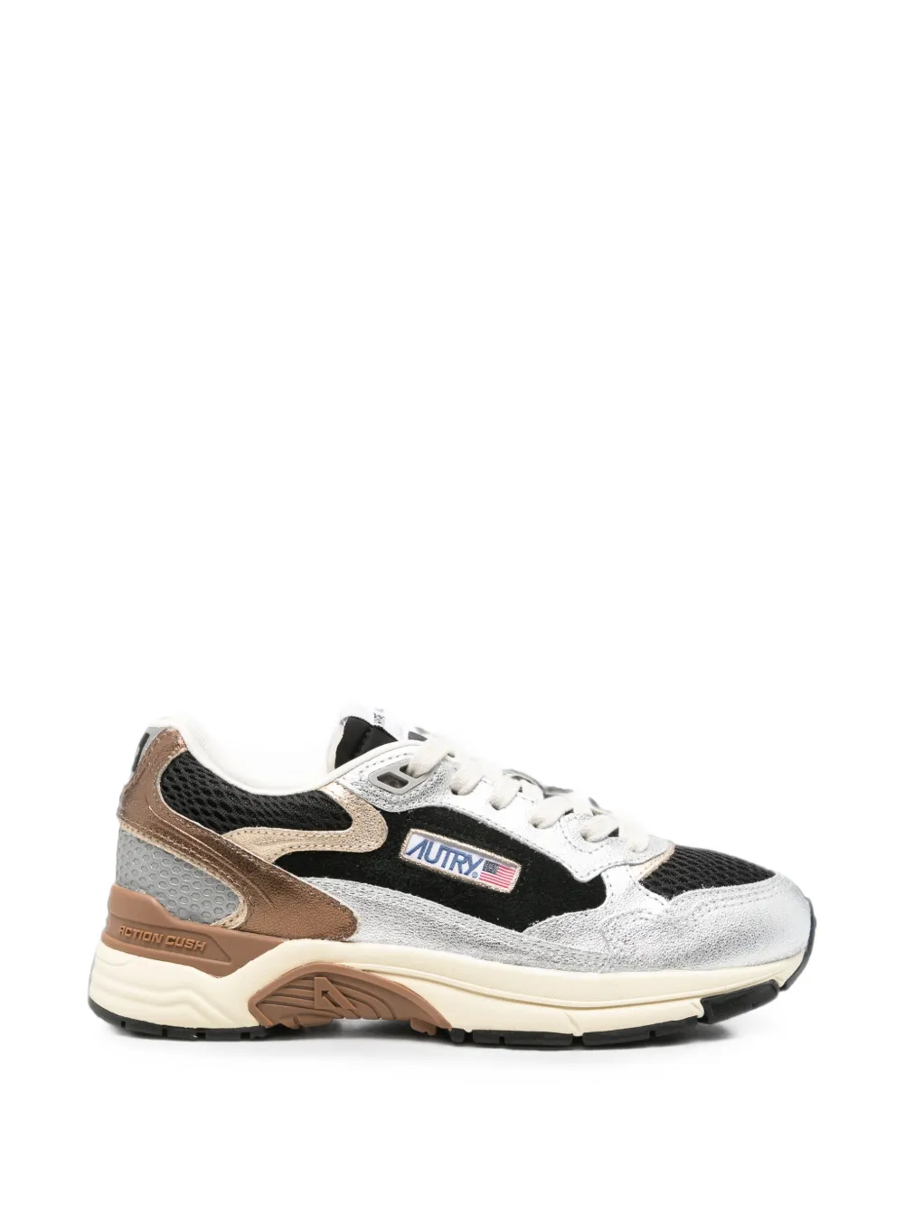 Autry Hyperway panelled leather sneakers - Silber