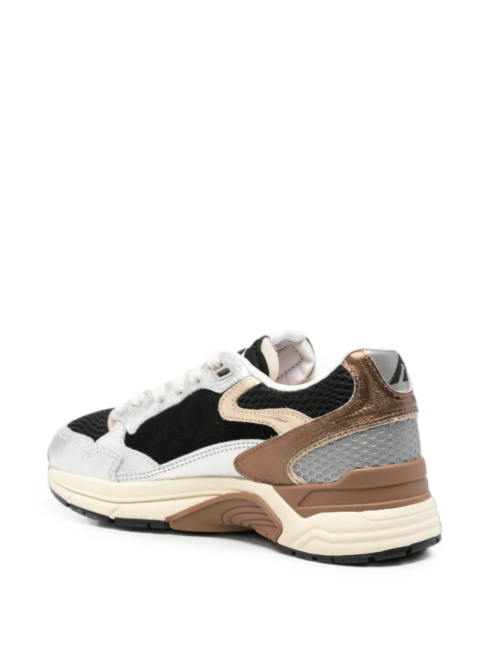Autry Hyperway panelled leather sneakers Zilver