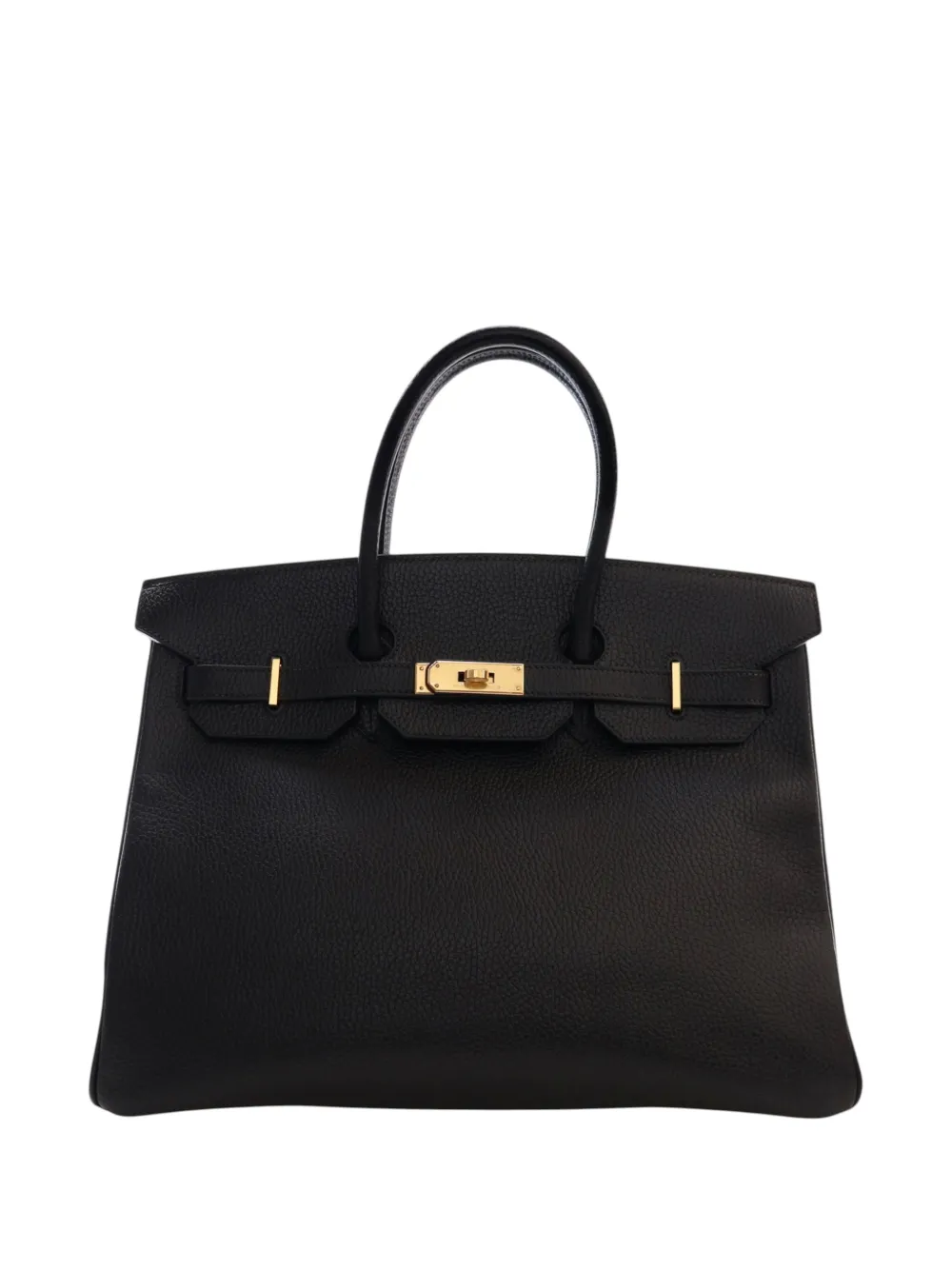 Hermès Pre-Owned 1997 Togo Birkin Retourne 35 handbag - Black