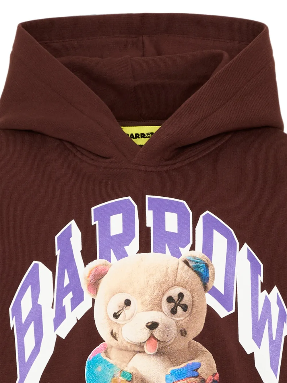 Barrow kids Hoodie met beer-print en logo-print Bruin