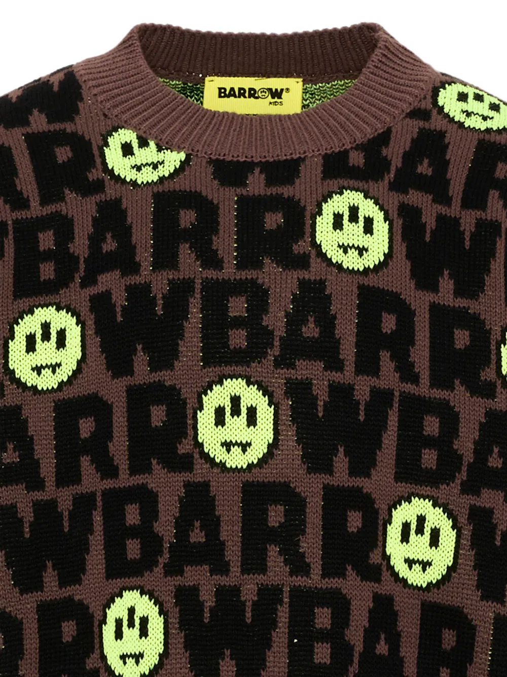 Barrow kids Trui met intarsia logo Bruin