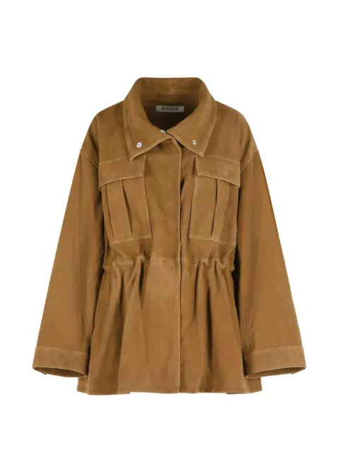 Róhe drawstring-waist suede jacket