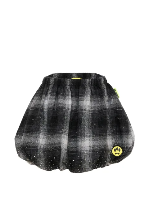 Barrow kids check-pattern crystal-embellished skirt