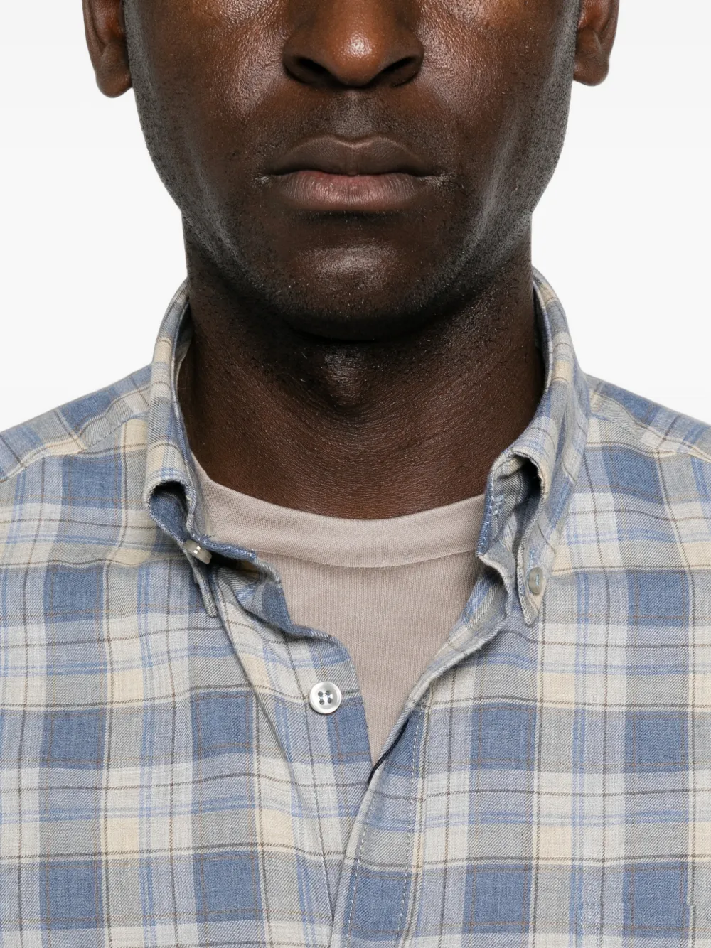 Paul & Shark Geruit overhemd Blauw