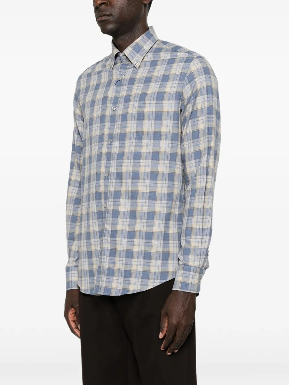Paul & Shark Geruit overhemd Blauw