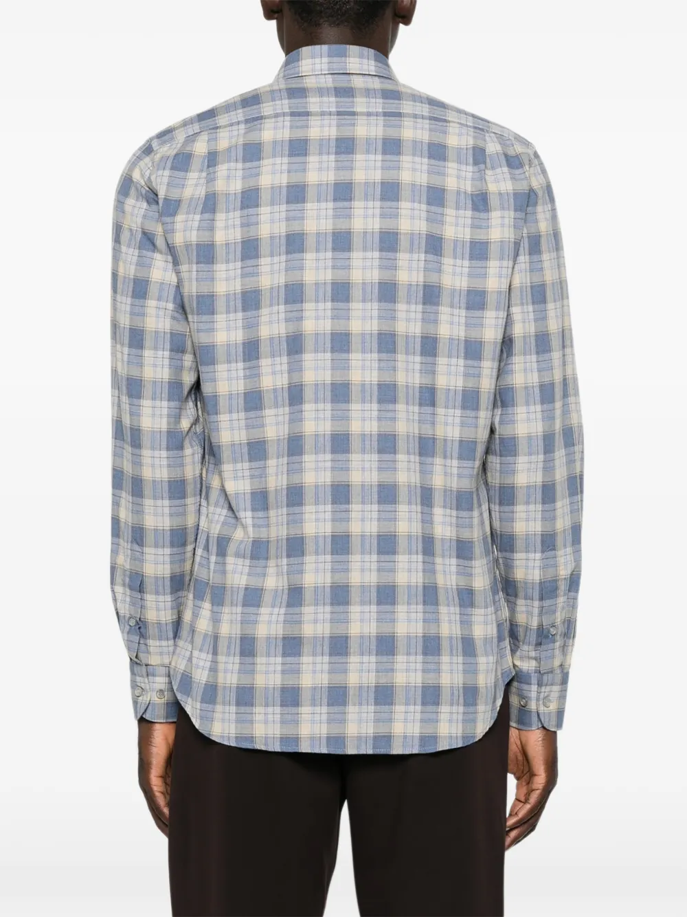 Paul & Shark Geruit overhemd Blauw