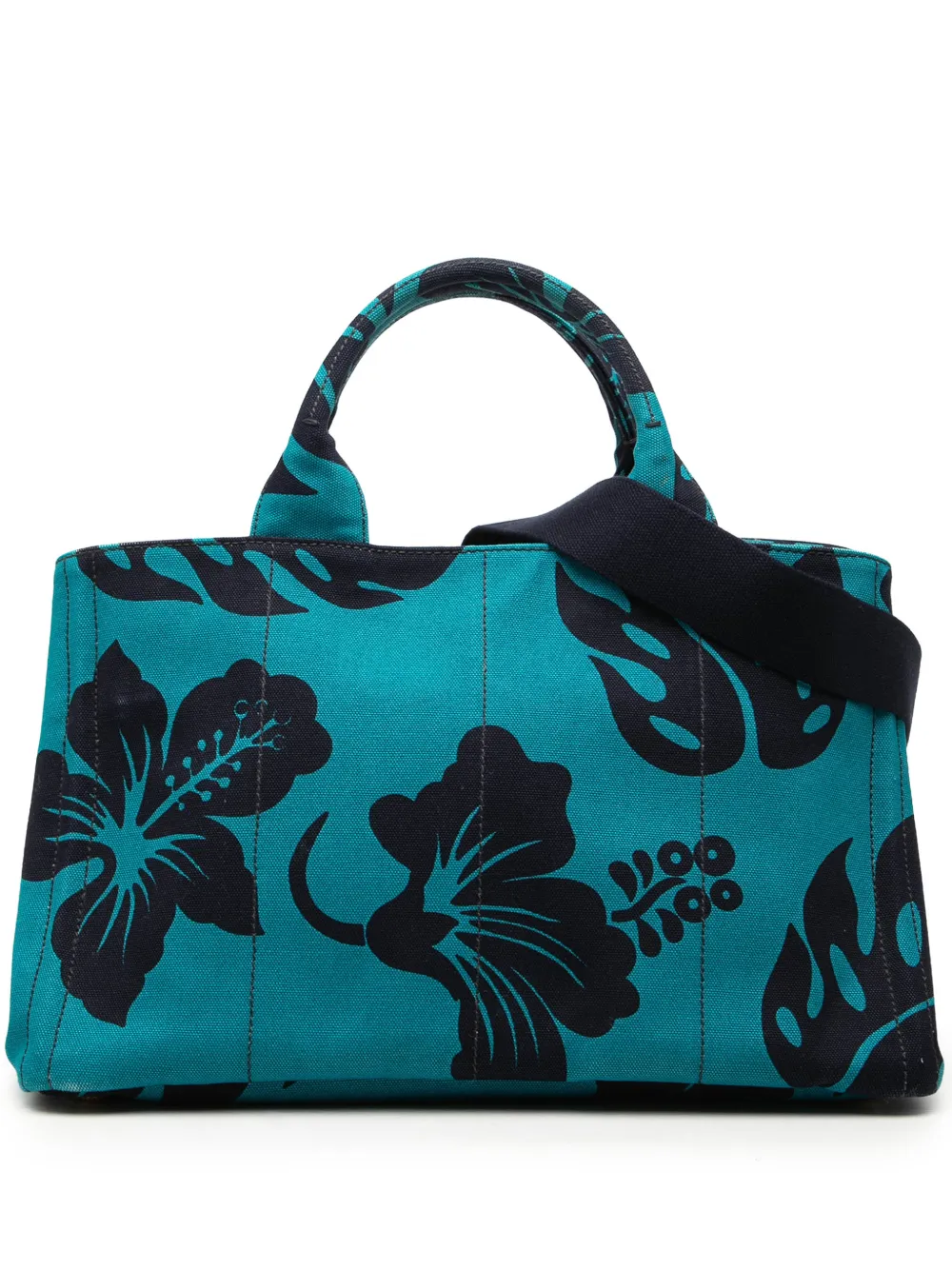 Prada Pre-Owned 2013-2026 Canvas Canapa Hawaii Tote satchel - Blu