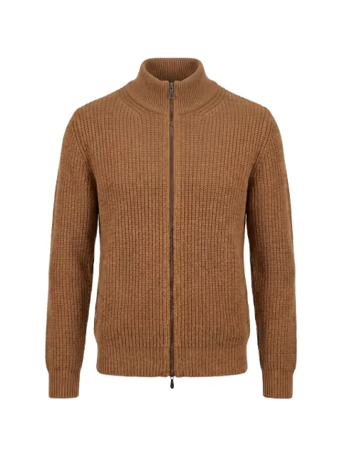 Drumohr ribbed-knit zip-up cardigan