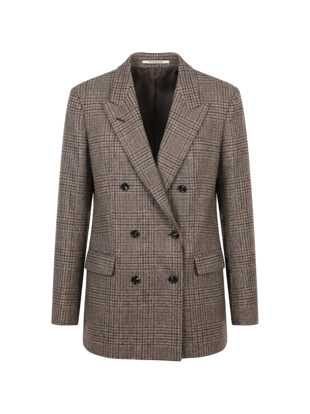 Tagliatore Jasmine double-breasted check-pattern blazer - Brown