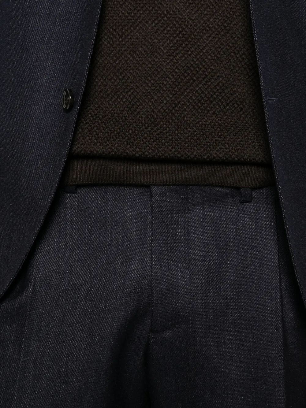 Lardini Wollen pak met enkele rij knopen Blauw