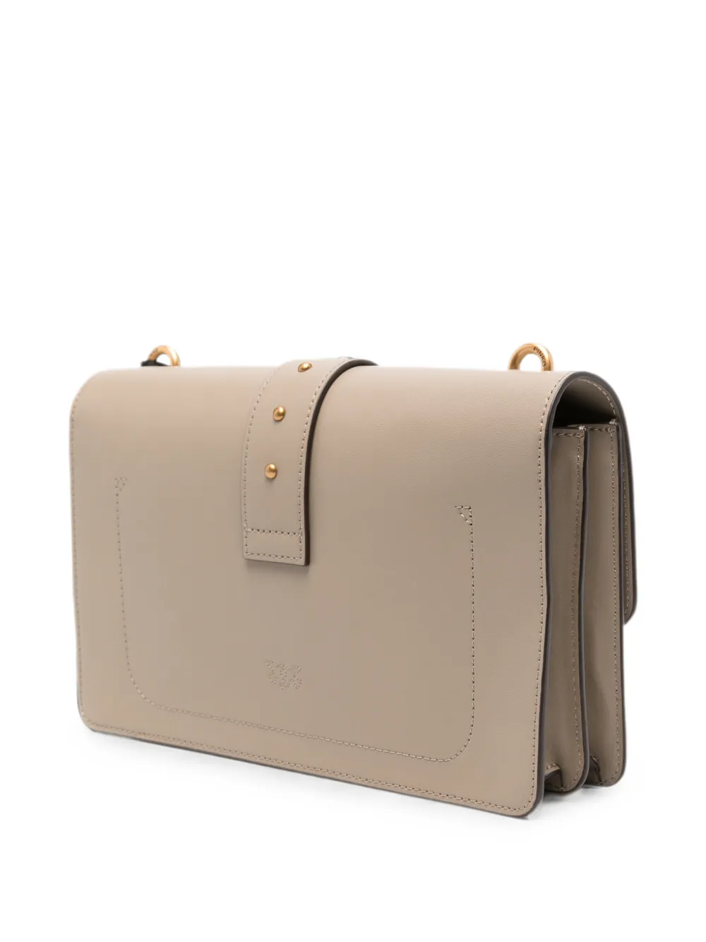 PINKO Love One leren crossbodytas Beige