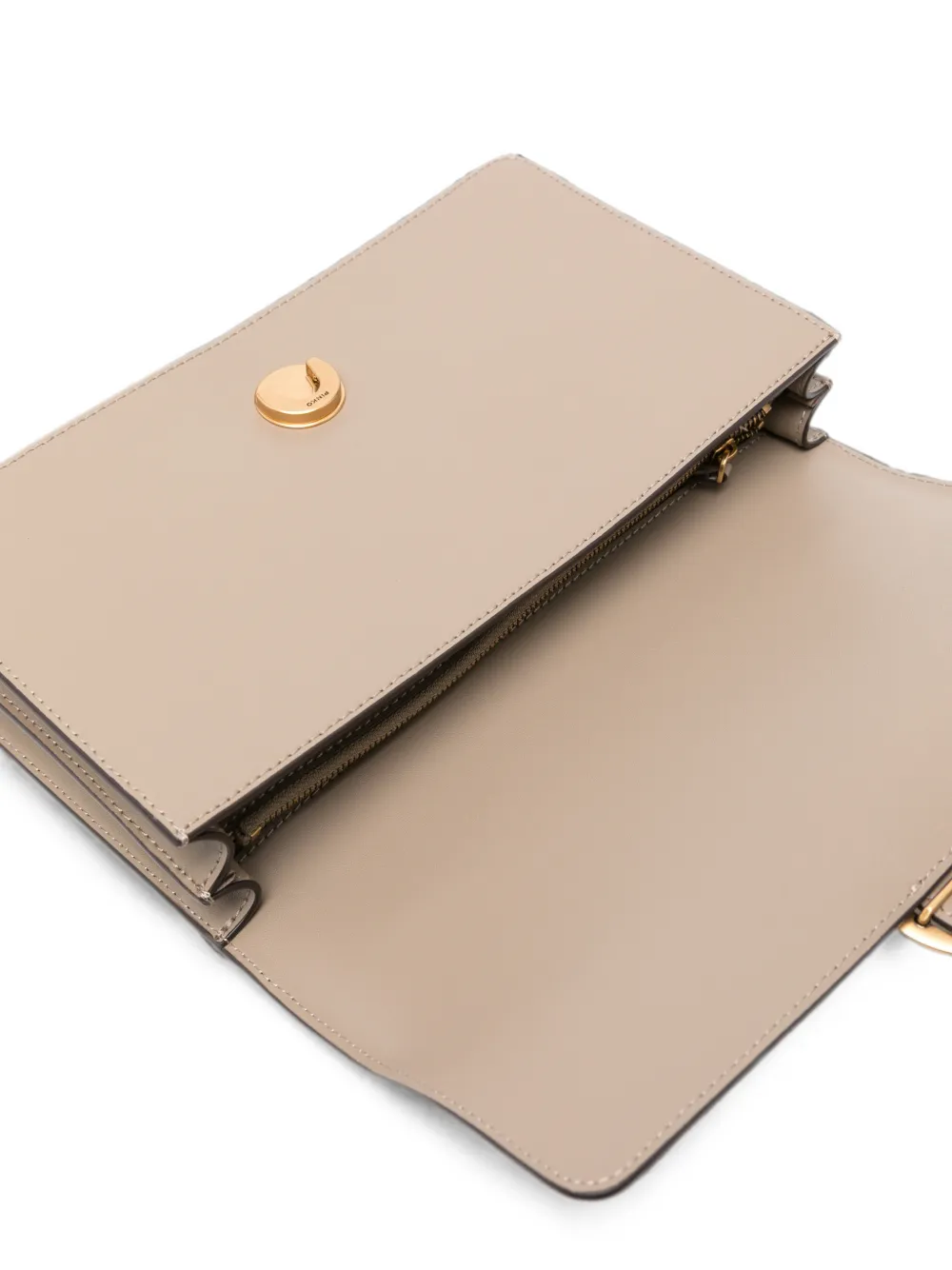 PINKO Love One leren crossbodytas Beige