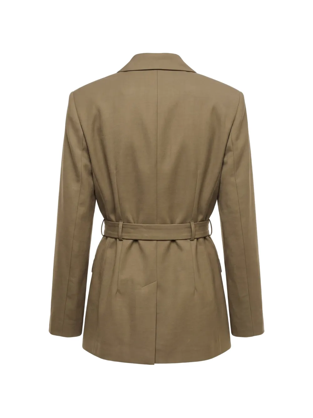 PINKO Blazer met ceintuur en enkele rij knopen Groen