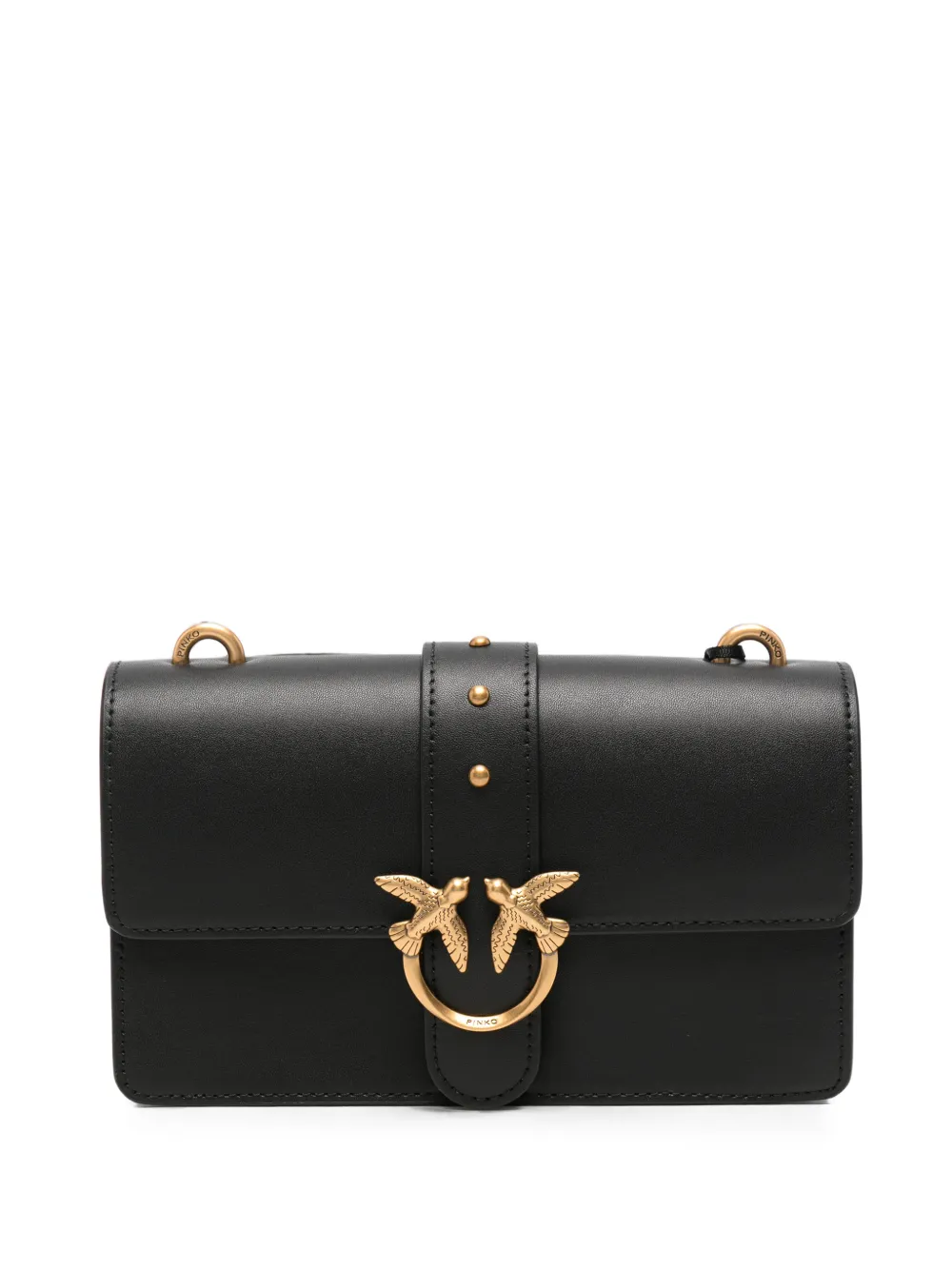 PINKO mini Love One Birds shoulder bag - Schwarz