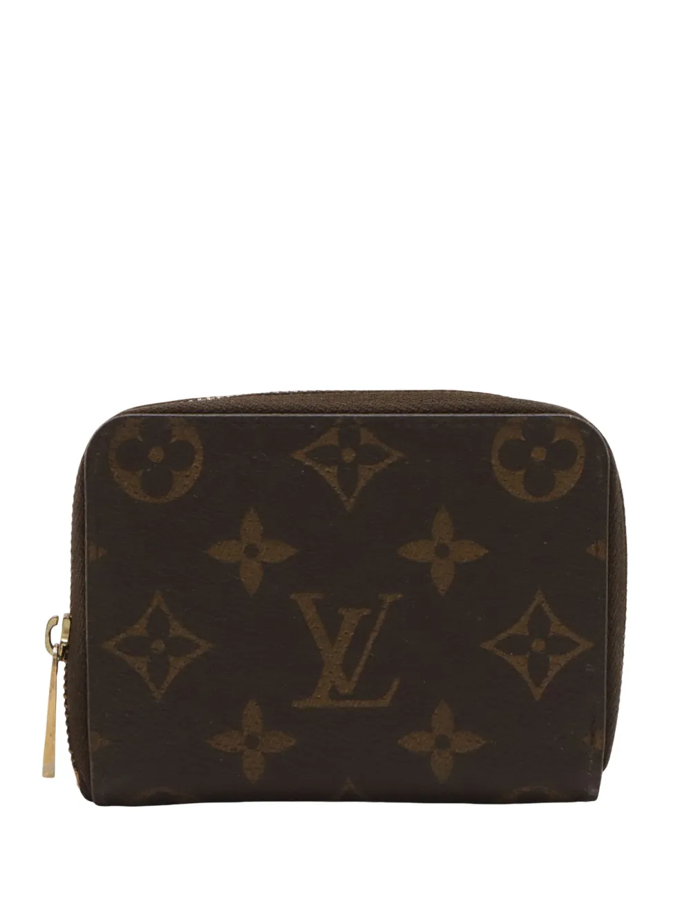 Pre-owned Louis Vuitton 2016 Monogram Zippy Purse Coin Pouch In Brown