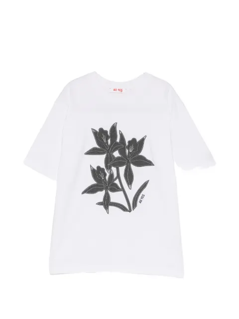 AO YES floral-print T-shirt