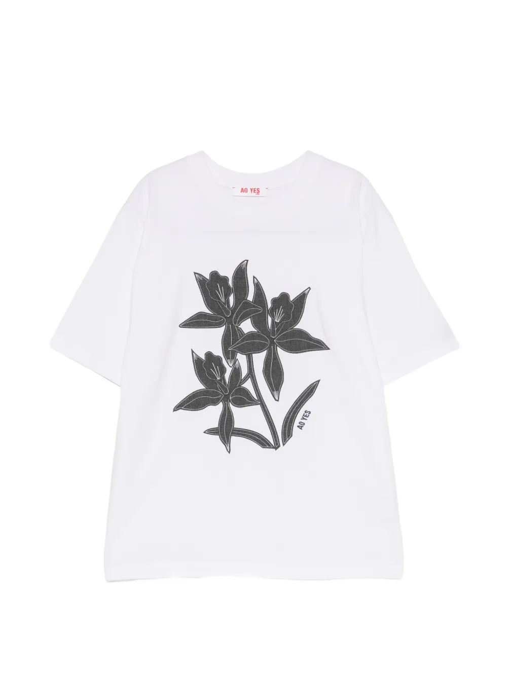 AO YES floral-print T-shirt