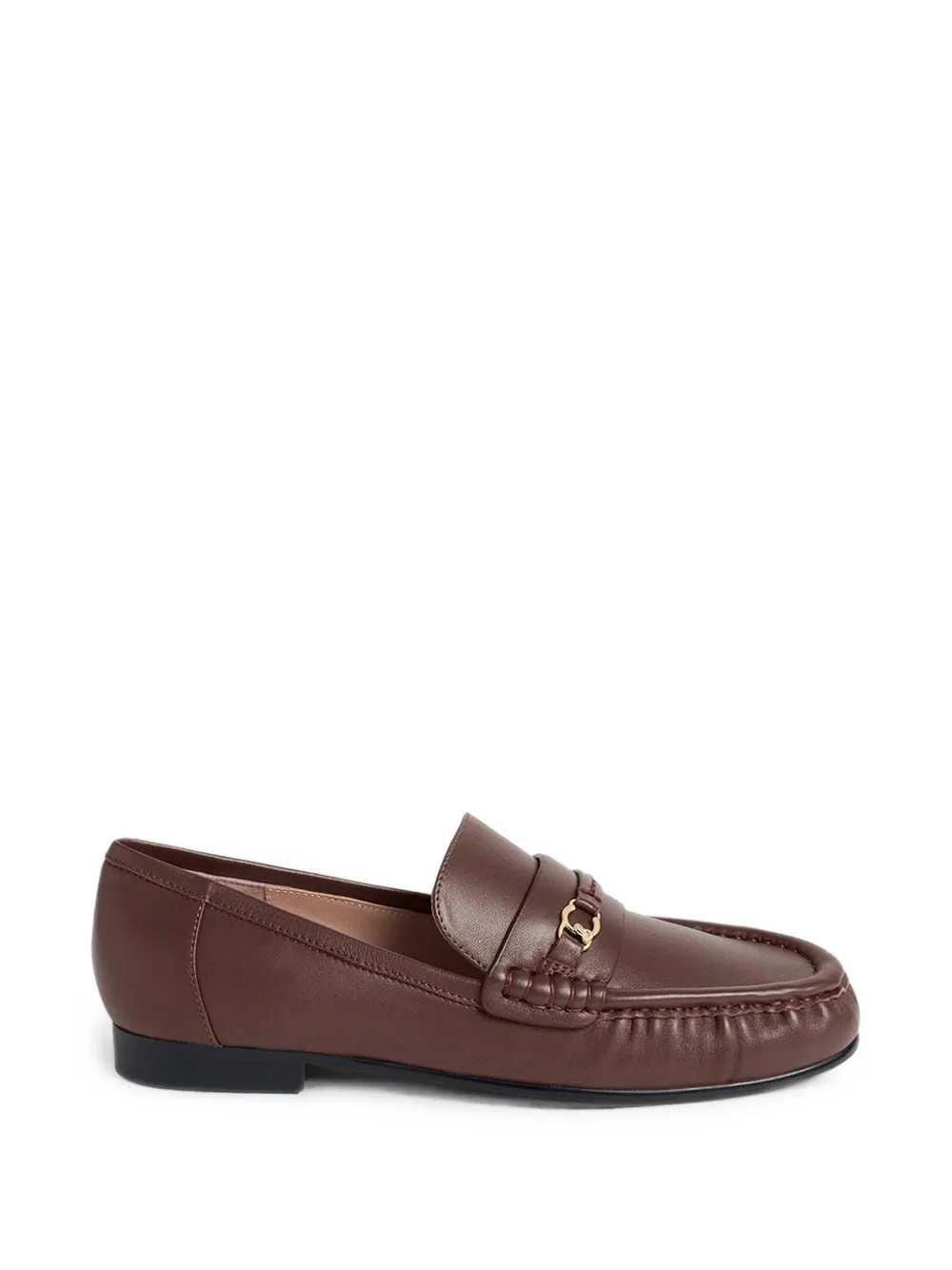 Coccinelle C-Easy logo-plaque leather loafers - Marrone