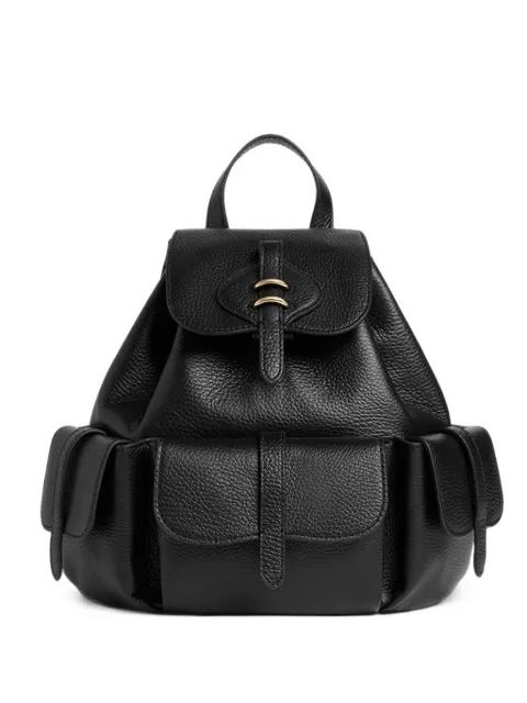 Coccinelle mochila Mavery mediana de piel granulada con bolsillo