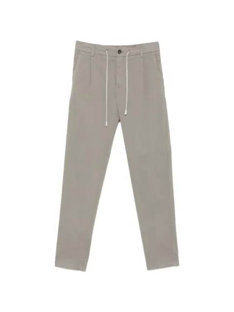 Eleventy drawstring-waist pleated trousers