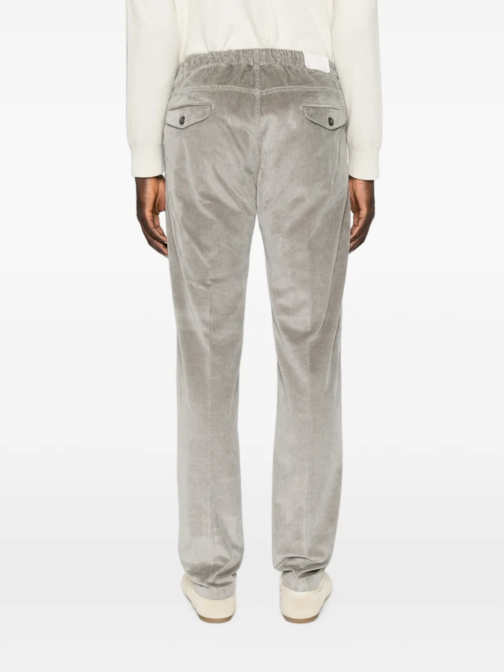 Eleventy Ribfluwelen broek Grijs