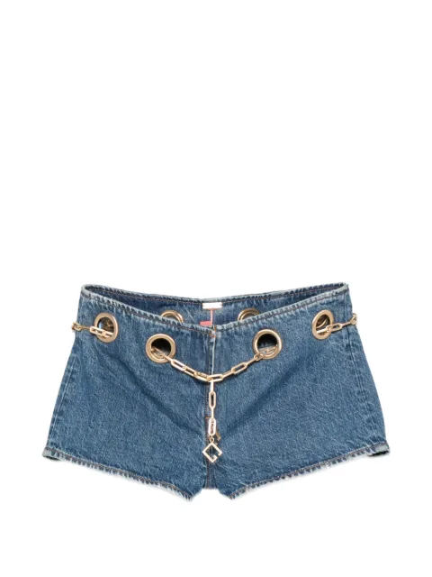 Cult Gaia Baba chain-belt denim shorts