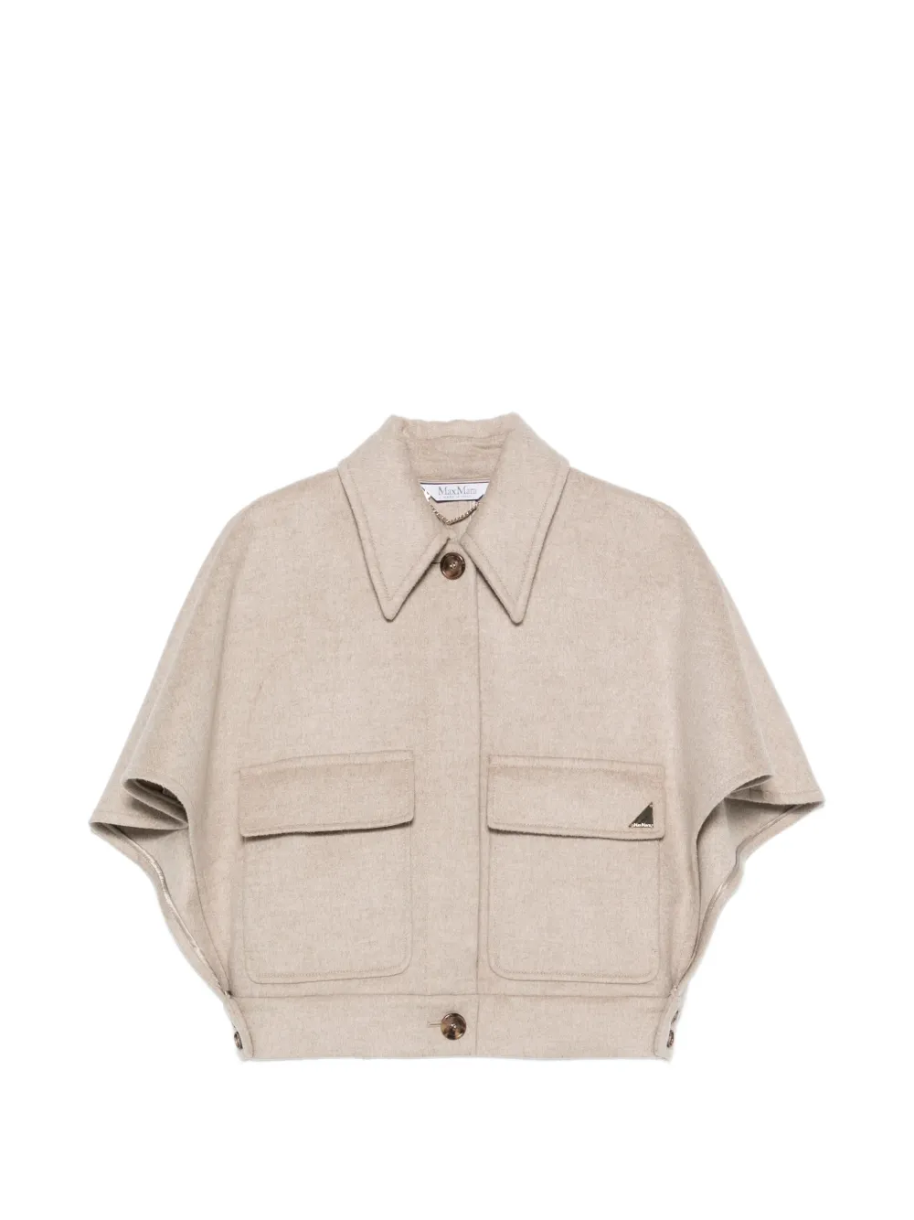 Max Mara Dream button-up cape jacket - Nude