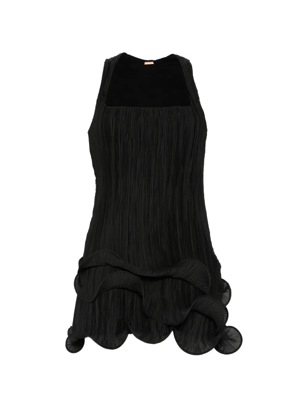Cult Gaia Marsa plissé-effect ruffled mini dress - Schwarz