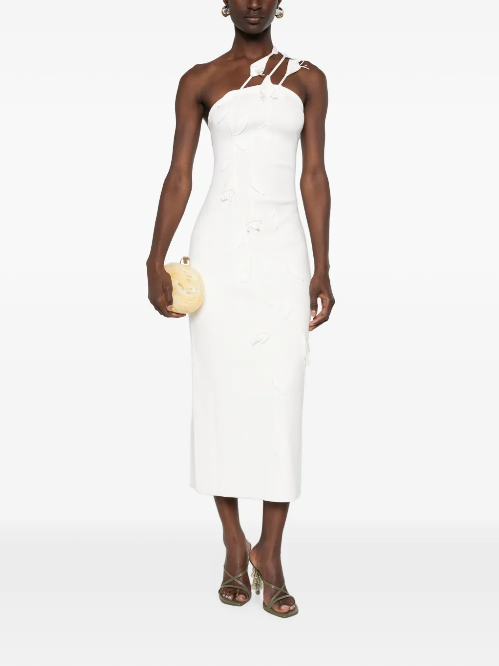 Cult Gaia Jilly gebreide midi-jurk Wit