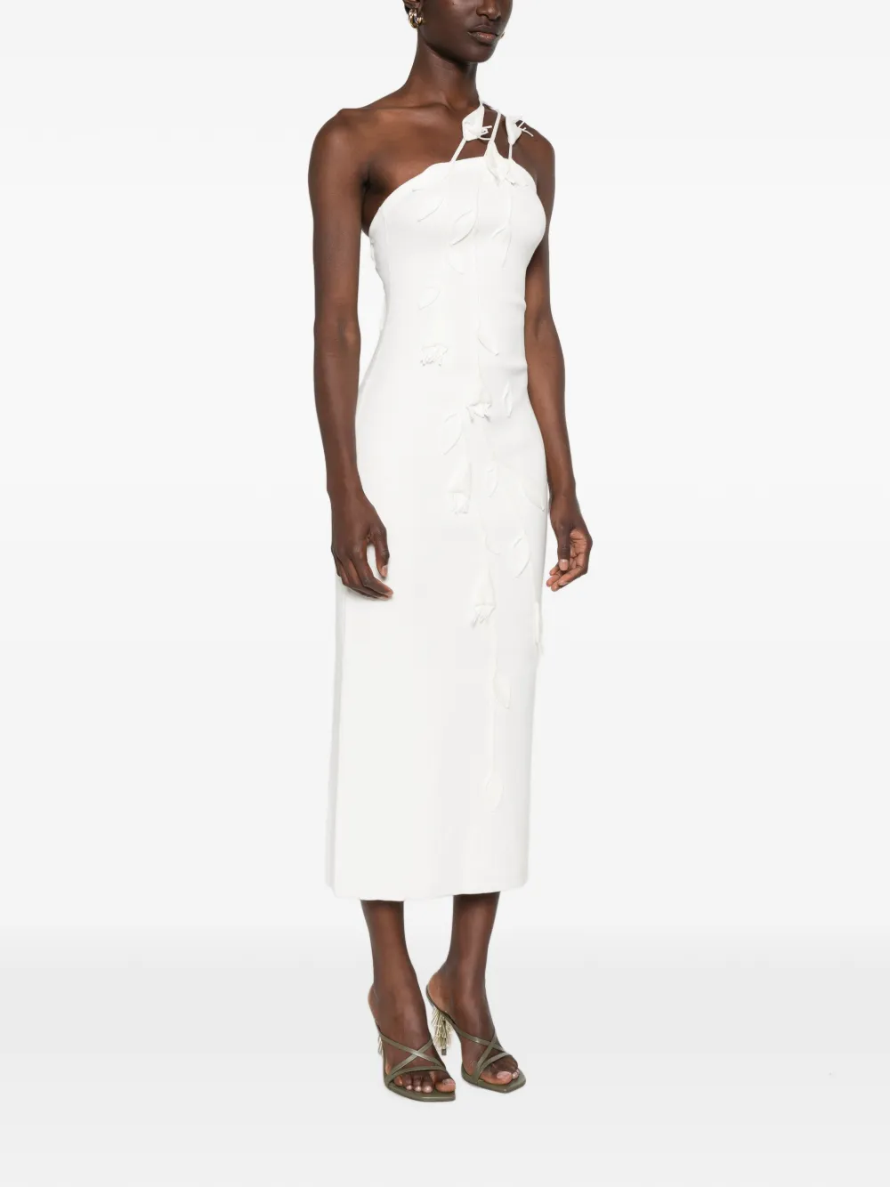 Cult Gaia Jilly gebreide midi-jurk Wit