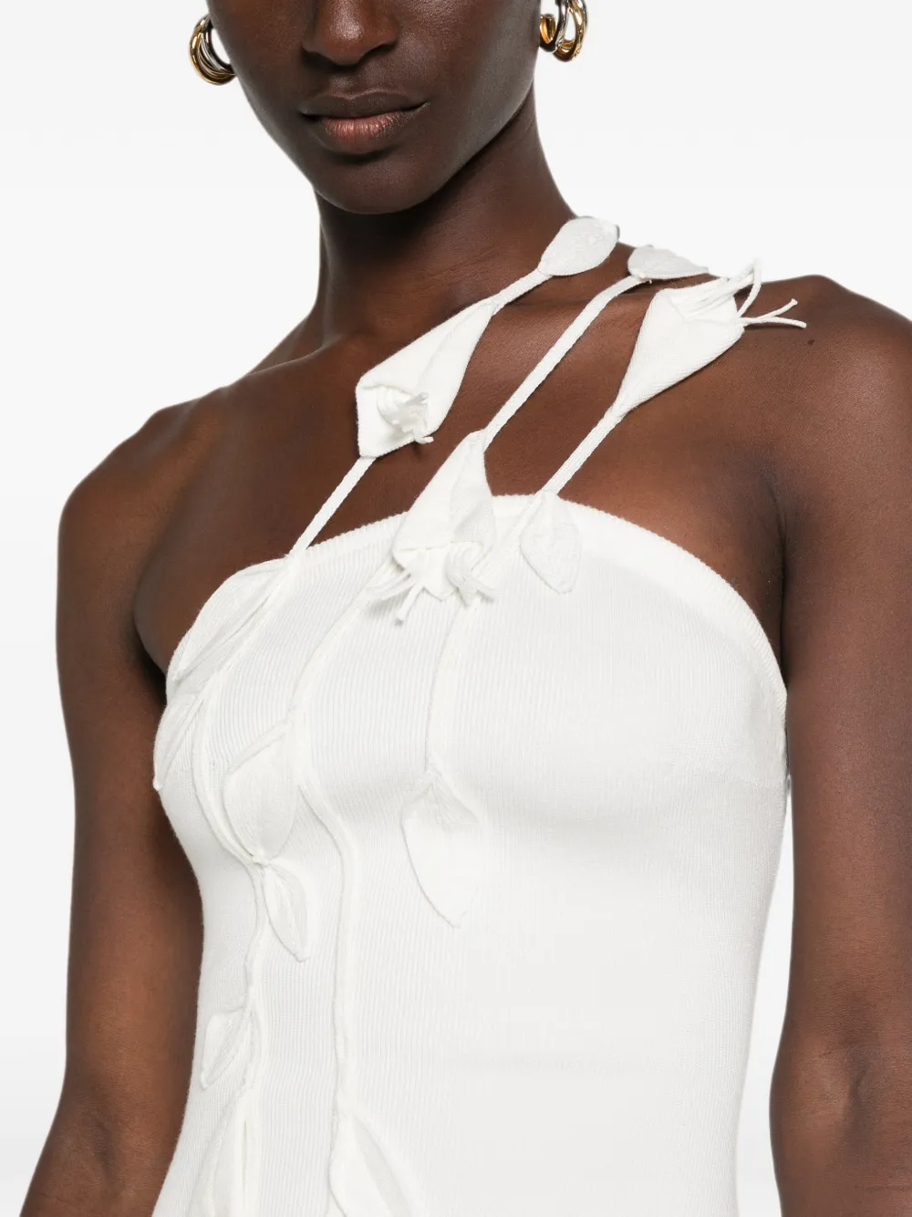 Cult Gaia Jilly gebreide midi-jurk Wit