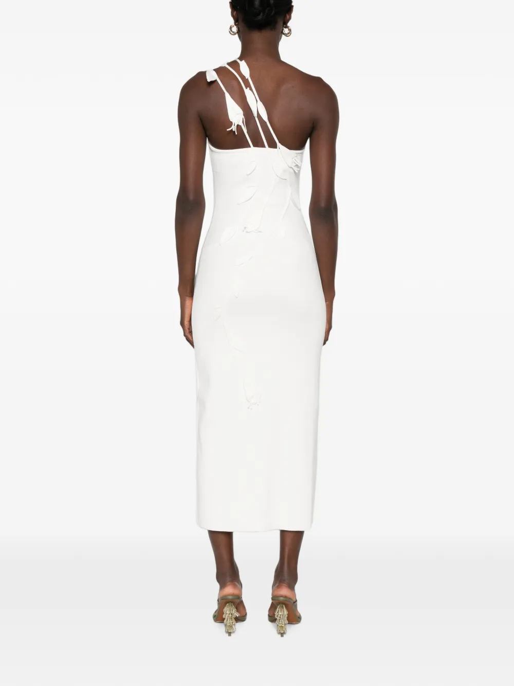 Cult Gaia Jilly gebreide midi-jurk Wit