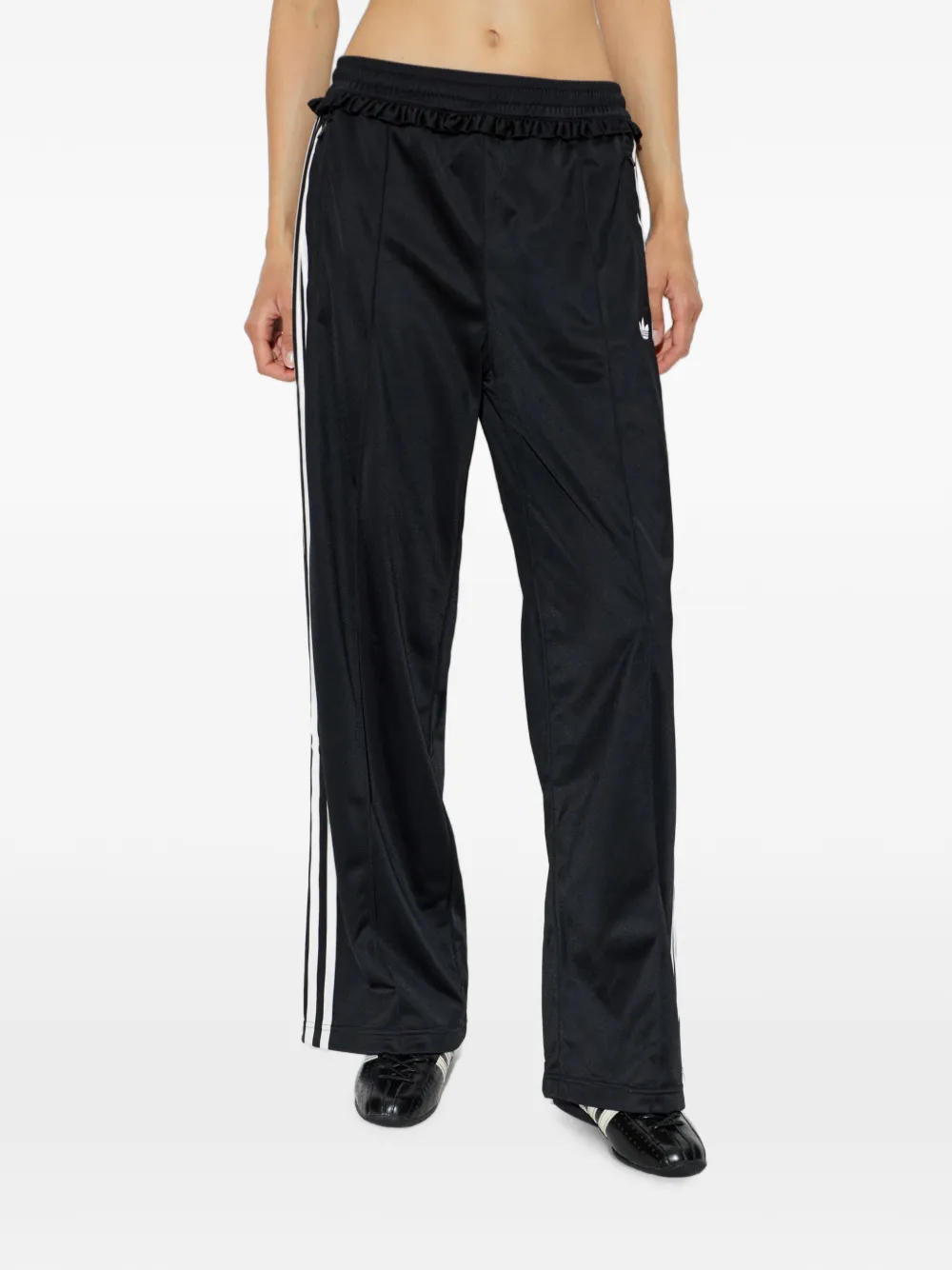 adidas Pleated Firebird track pants Zwart