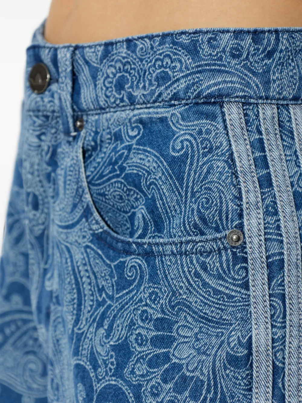 adidas Liberty London Firebird Mid-Rise Straight jeans Blauw