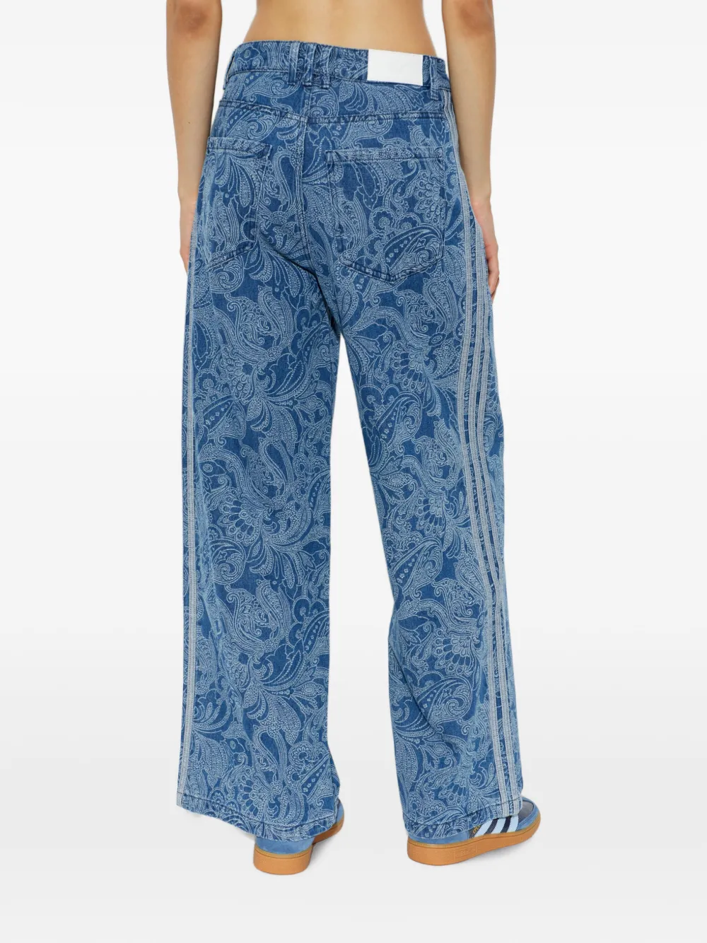 adidas Liberty London Firebird Mid-Rise Straight jeans Blauw