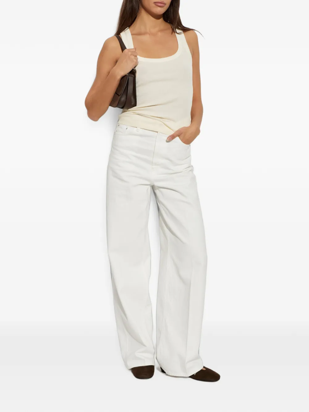 ALOHAS Rosalind bow-detail ballet flats Bruin