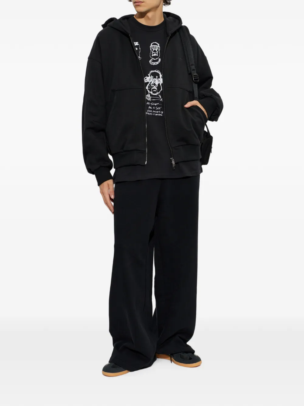 adidas Premium Essentials cropped full-zip hoodie Zwart