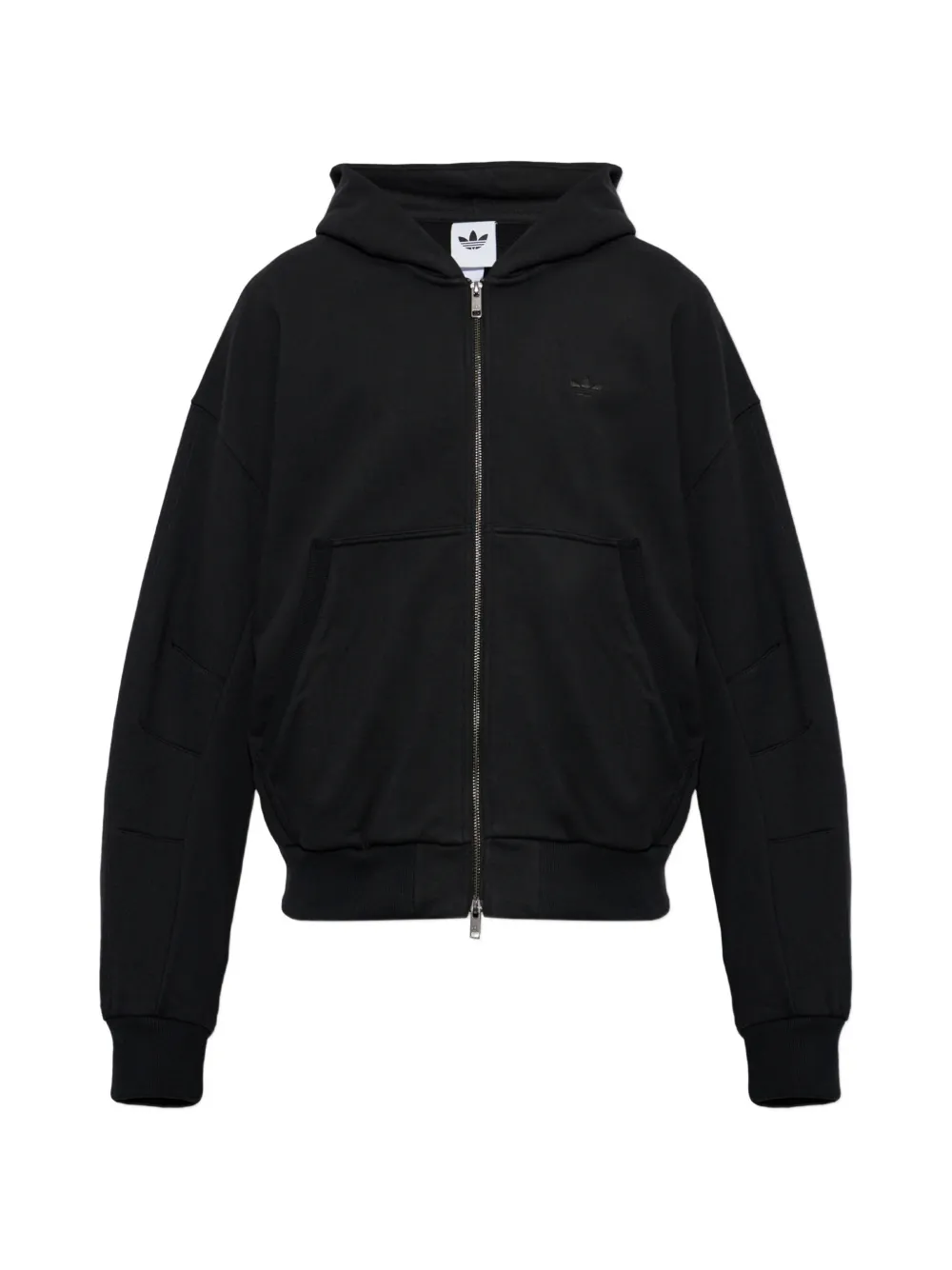adidas Premium Essentials cropped full-zip hoodie - Nero