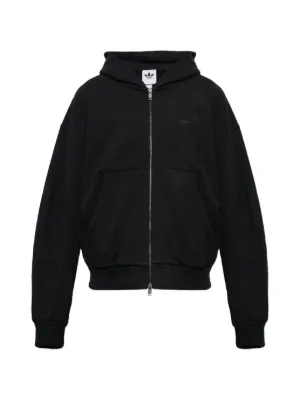 RASSVET zip-front graphic-print Hoodie | Black | FARFETCH