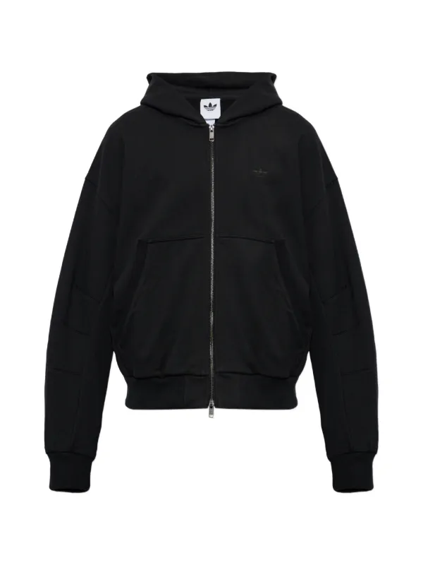 Adidas Premium Essentials Cropped full-zip Hoodie | ブラック