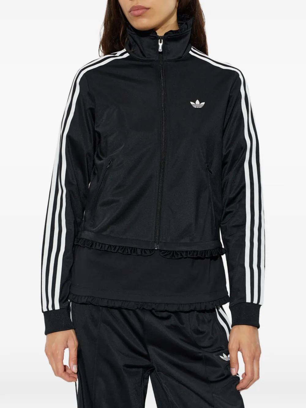 adidas Pleated Firebird track top Zwart