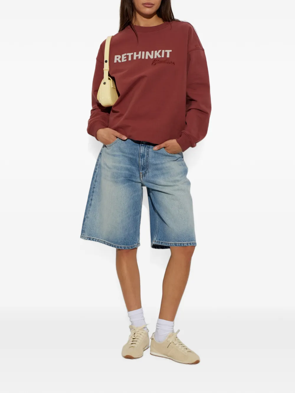 Rethinkit Studios Logo-embroidered Sweatshirt In Red