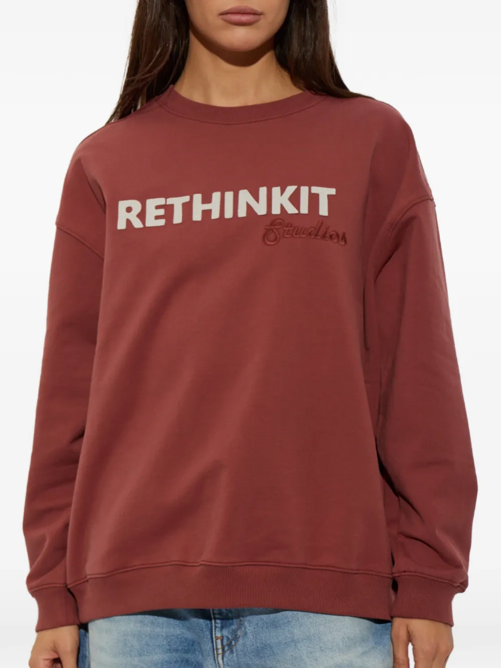 Rethinkit Studios Logo-embroidered Sweatshirt In Red