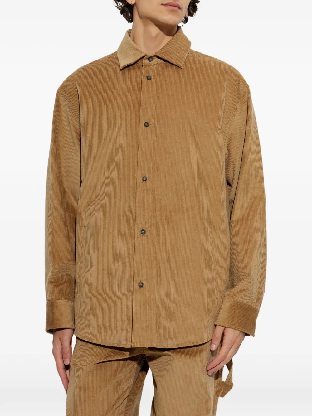 Darkpark Keanu Corduroy Shirt In Brown