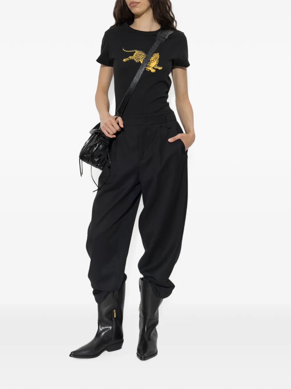 Kenzo tailored pleated trousers Zwart