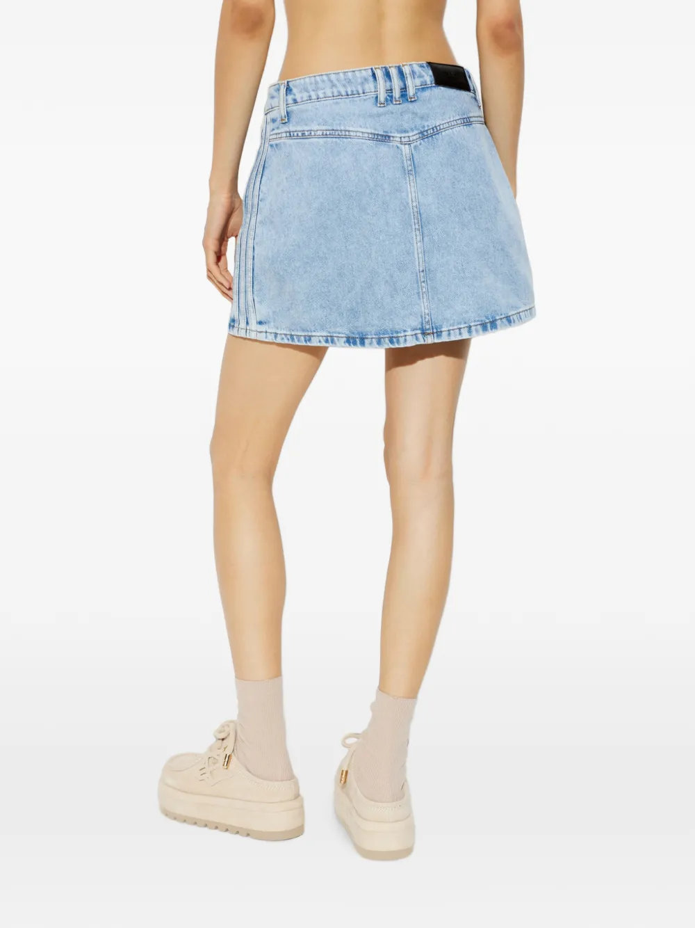 adidas 3-Stripes denim skirt Blauw