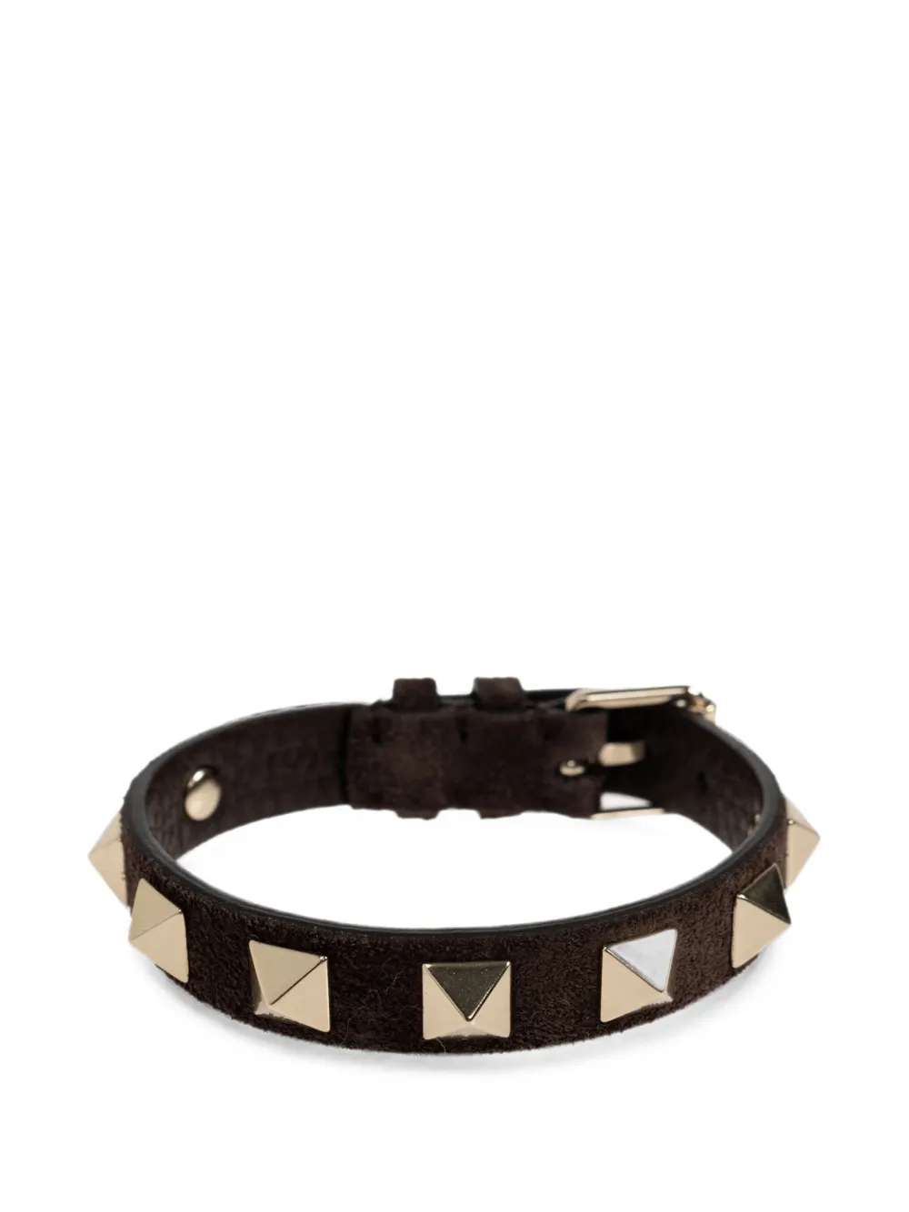 Valentino Garavani Rockstud suede bracelet - Braun