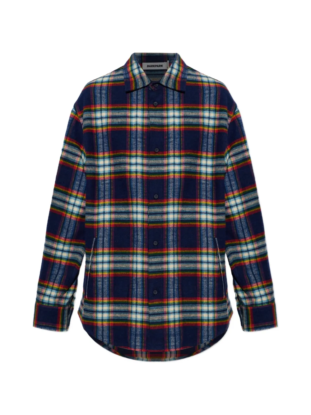 DARKPARK check-pattern cotton shirt - Blau
